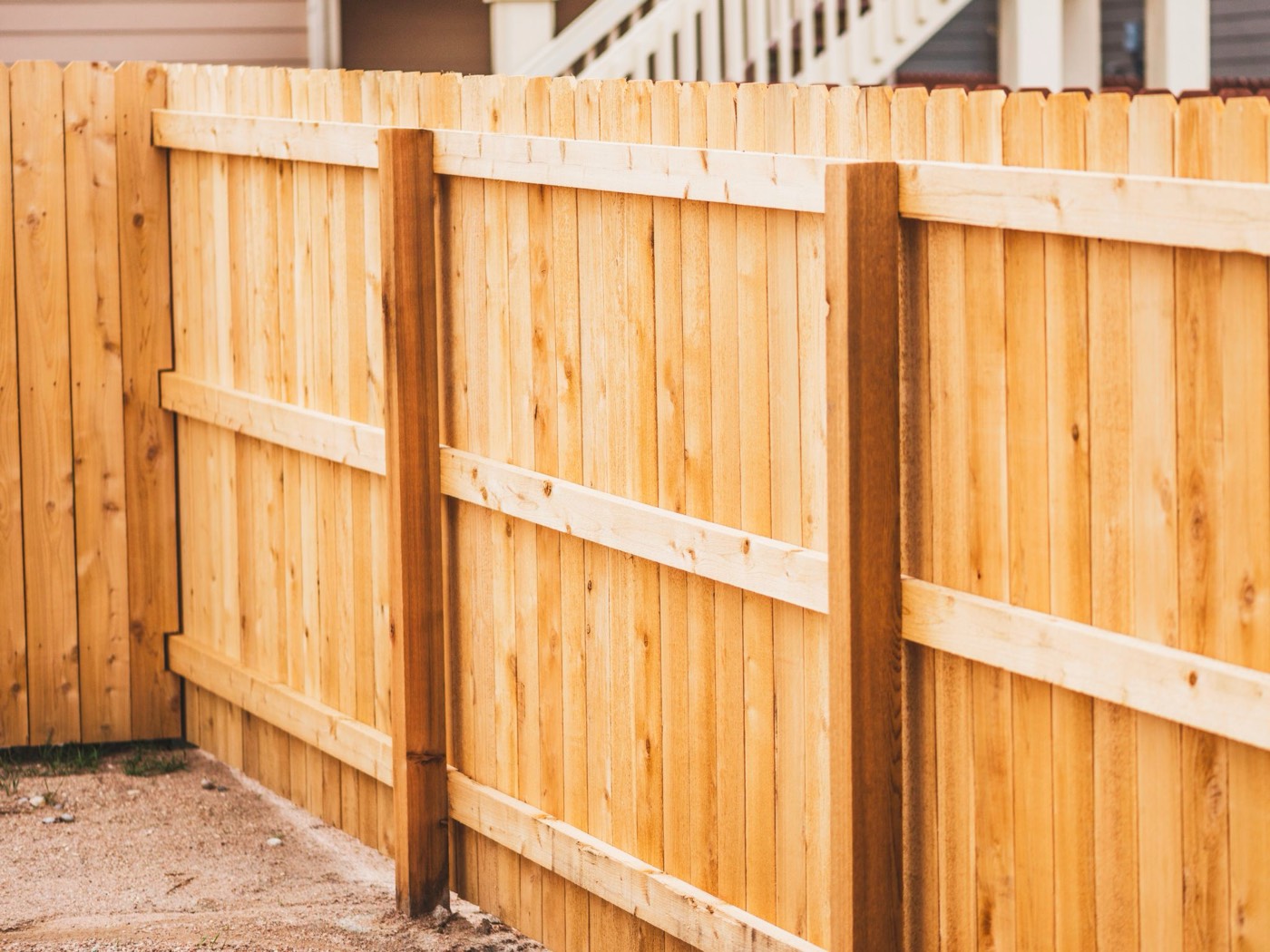 Custom cedar wood privacy fence installed in London, Ontario